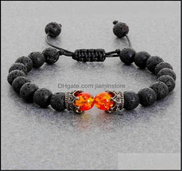 black lava stone crown charm tiger eye beads bracelet for men women braided bracelets handmade adjustable jewelry pseira drop deli8689139, Golden;silver
black lava stone crown charm tiger eye beads bracelet for men women braided bracelets handmade adjustable jewelry pseira drop deli8689139, Golden;silver