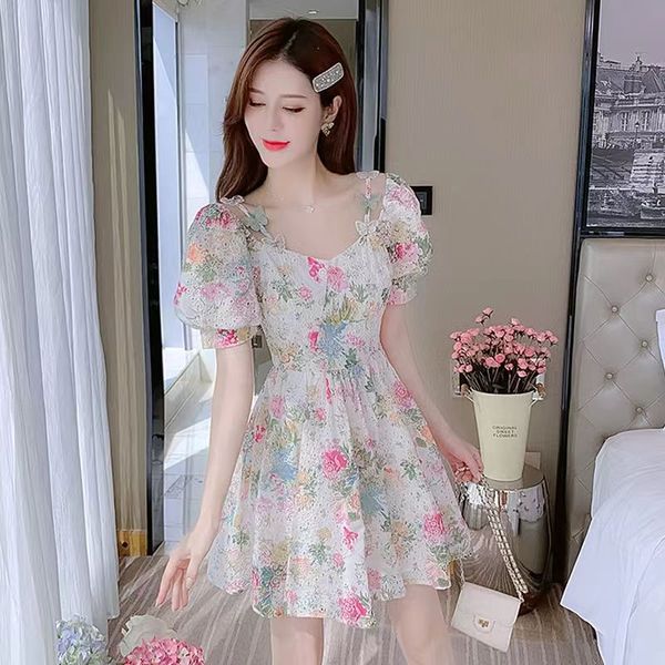 french floral dress children's summer 2023 new summer small figure slim and sweet fairy dress, Black;white
french floral dress children's summer 2023 new summer small figure slim and sweet fairy dress, Black;white