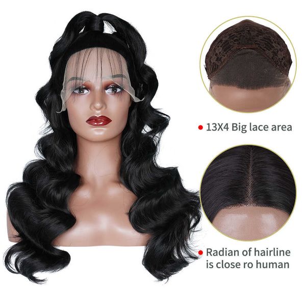 woman body wave lace wigs synthetic long wavy 13x4 lace wig middle t part lace wigs heat resistant fiber 613 /highlight /ginger wigs 230524, Black;brown
woman body wave lace wigs synthetic long wavy 13x4 lace wig middle t part lace wigs heat resistant fiber 613 /highlight /ginger wigs 230524, Black;brown
