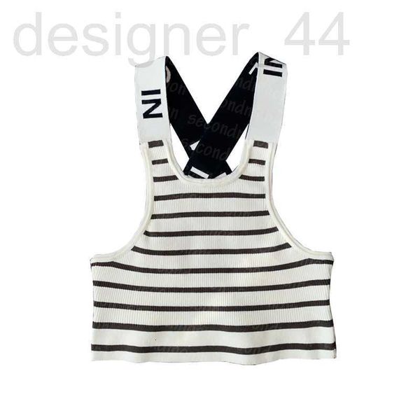 women's tanks & camis designer stripe knits vest women sport crop yoga elastic short knitting tees 6slc, White
women's tanks & camis designer stripe knits vest women sport crop yoga elastic short knitting tees 6slc, White
