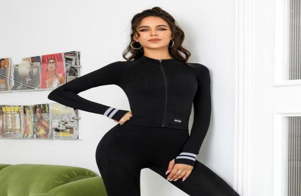 running sets 2021 autumn and winter european american sports zipper jacket outdoor yoga workout clothes longsleeved 428098, Black;blue
running sets 2021 autumn and winter european american sports zipper jacket outdoor yoga workout clothes longsleeved 428098, Black;blue