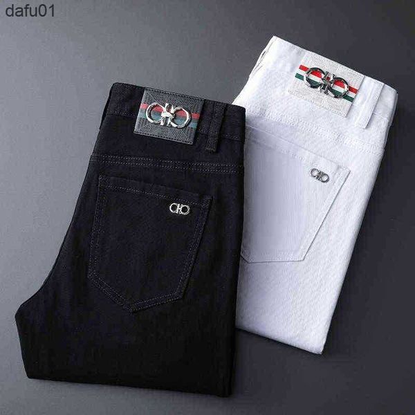 men's jeans men's clothing chino pants cotton jeans trousers brand embroidered thin straight close-fitting pants denim l230520 l23, Blue
men's jeans men's clothing chino pants cotton jeans trousers brand embroidered thin straight close-fitting pants denim l230520 l23, Blue
