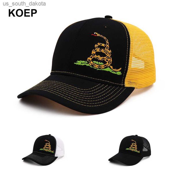 ball caps koep new type don't tread on me snake hat for women men black white summer baseball cap mesh snapback dad hats l230523, Blue;gray
ball caps koep new type don't tread on me snake hat for women men black white summer baseball cap mesh snapback dad hats l230523, Blue;gray
