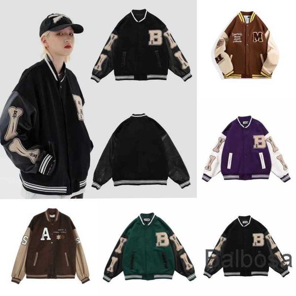 new arrival casual designer coats mens and womens baseball jackets varsity spring winter streetwear fashion loose splicing threaded cuffs co, Black;brown
new arrival casual designer coats mens and womens baseball jackets varsity spring winter streetwear fashion loose splicing threaded cuffs co, Black;brown