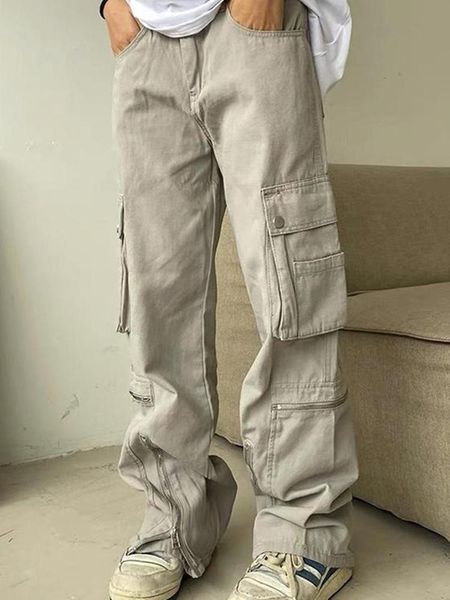 jeans weiyao pockets streetwear cargos low waist casual straight jeans woman zip up fashion vintage 90s aesthetic denim trousers, Blue
jeans weiyao pockets streetwear cargos low waist casual straight jeans woman zip up fashion vintage 90s aesthetic denim trousers, Blue
