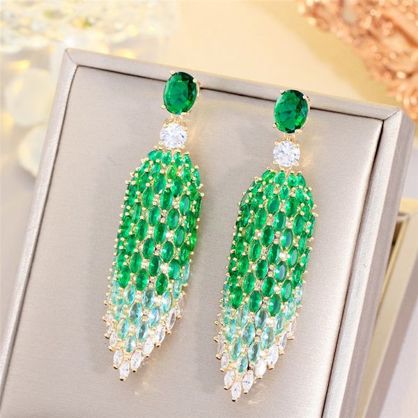 luxury big charm gold earring designer for woman party green aaa cubic zirconia south american copper 925 silver sterling post bridal earrin, Golden
luxury big charm gold earring designer for woman party green aaa cubic zirconia south american copper 925 silver sterling post bridal earrin, Golden