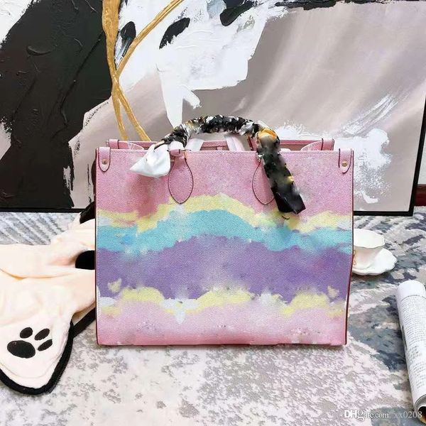 designedesigner desir design classic fashion color bright large capacity printing with scarf seven color shopping bag new., Black;red
designedesigner desir design classic fashion color bright large capacity printing with scarf seven color shopping bag new., Black;red