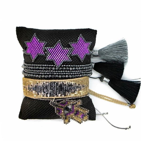 bangle zhongvi purple star bracelet for women new trendy multilayer crystal pulsera friendship tassel jewelry handmade miyuki bracelets, Black
bangle zhongvi purple star bracelet for women new trendy multilayer crystal pulsera friendship tassel jewelry handmade miyuki bracelets, Black