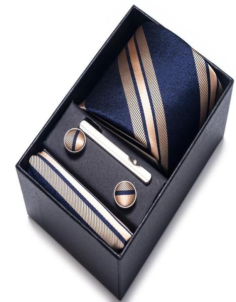 neck tie set 100 silk brand handkerchief cufflink for men necktie holiday gift box blue gold suit accessories slim wedding gravat1618210, Black;blue
neck tie set 100 silk brand handkerchief cufflink for men necktie holiday gift box blue gold suit accessories slim wedding gravat1618210, Black;blue