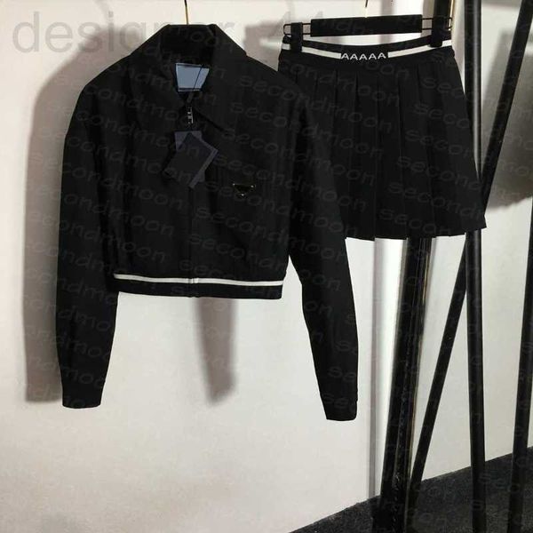 two piece dress designer women party fashion waist black skirt long sleeve zipper badge designer dresses t2u5, White
two piece dress designer women party fashion waist black skirt long sleeve zipper badge designer dresses t2u5, White