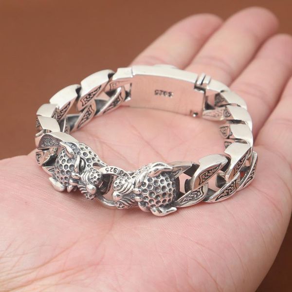 bangle christmas gifts real 925 sterling silver big leopard head bracelet punk statement animal thai silver bracelet men fine jewelry, Black
bangle christmas gifts real 925 sterling silver big leopard head bracelet punk statement animal thai silver bracelet men fine jewelry, Black