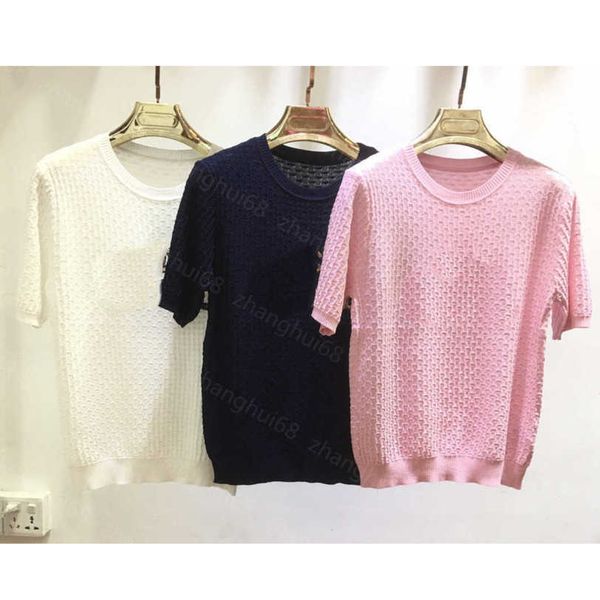 23ss womens designer clothing womens knits heavy industry sequin logo alphabet embroidery short sleeve knitted womens clothes a1, White
23ss womens designer clothing womens knits heavy industry sequin logo alphabet embroidery short sleeve knitted womens clothes a1, White