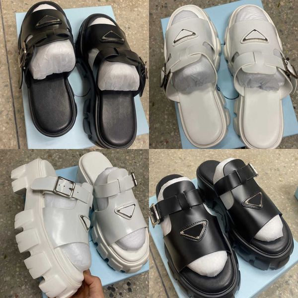 2023 monolith luxurys designer women sandals roman triangle summer metal buckle strap patent leather slides classics wide solid pattern plat, Black
2023 monolith luxurys designer women sandals roman triangle summer metal buckle strap patent leather slides classics wide solid pattern plat, Black