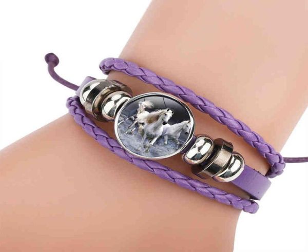 new style multicolor leather cartoon horse pattern handmade beaded woven bracelet purple multilayer3851314, Golden;silver
new style multicolor leather cartoon horse pattern handmade beaded woven bracelet purple multilayer3851314, Golden;silver
