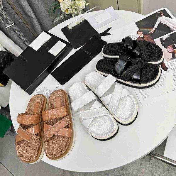 designer slippers women fabric mule crochet tweed slides flat platform sandals with box, Black
designer slippers women fabric mule crochet tweed slides flat platform sandals with box, Black