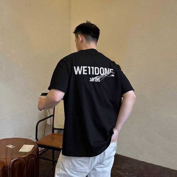 summer we11done niche wave printed short sleeved men's women's t-shirts loose lazy and simple covering the flesh for couples, White;black
summer we11done niche wave printed short sleeved men's women's t-shirts loose lazy and simple covering the flesh for couples, White;black