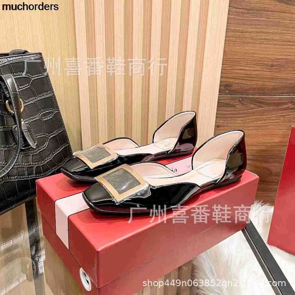 original standard hollow flat bottomed square buckle single shoes 2023 spring summer patent leather light cut luxury style women's shoe, Black
original standard hollow flat bottomed square buckle single shoes 2023 spring summer patent leather light cut luxury style women's shoe, Black