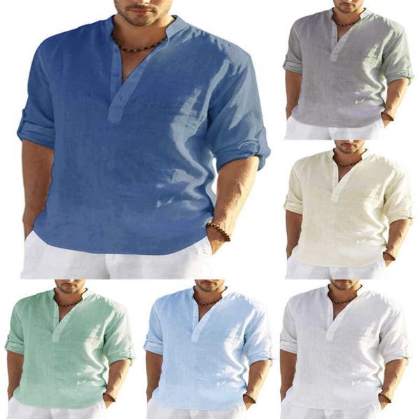 item designer mens linen v-neck shirt loose t-shirt solid color long sleeve cotton linens blouse men plus size 3xl 4xl 5xl, White;black
item designer mens linen v-neck shirt loose t-shirt solid color long sleeve cotton linens blouse men plus size 3xl 4xl 5xl, White;black