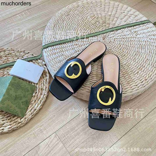 g family metal buckle flat bottom slippers 2023 spring/summer new square head outwear fashion light luxury simple women's shoes, Black
g family metal buckle flat bottom slippers 2023 spring/summer new square head outwear fashion light luxury simple women's shoes, Black