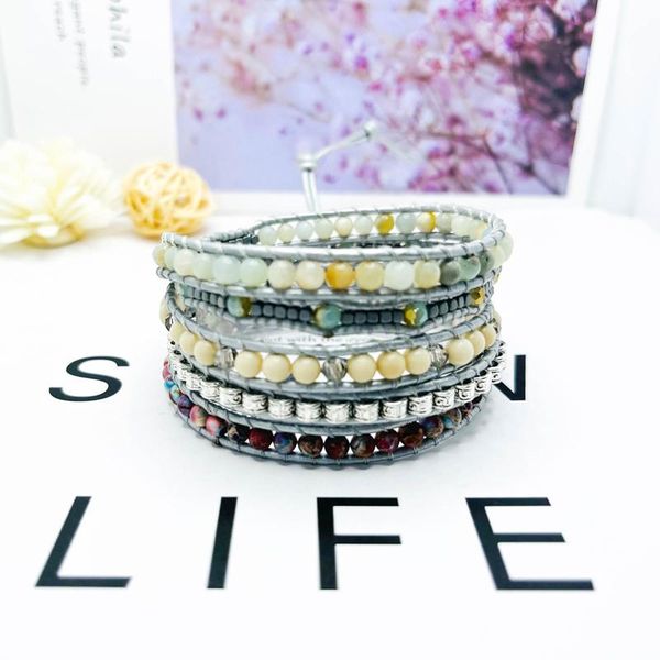 bangle new office girl bracelet multicolored king stone beaded bracelet woven multilayer winding bracelet charm bracelets for women, Black
bangle new office girl bracelet multicolored king stone beaded bracelet woven multilayer winding bracelet charm bracelets for women, Black
