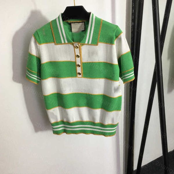 23ss womens knits womens designer clothing gg monogram button bump color striped polo neck short-sleeved sweater womens clothes a1, White
23ss womens knits womens designer clothing gg monogram button bump color striped polo neck short-sleeved sweater womens clothes a1, White