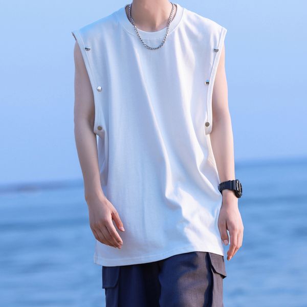summer crewneck t-shirt tide all-match men's sleeveless casual vest leggings vest vest youth, White;black
summer crewneck t-shirt tide all-match men's sleeveless casual vest leggings vest vest youth, White;black