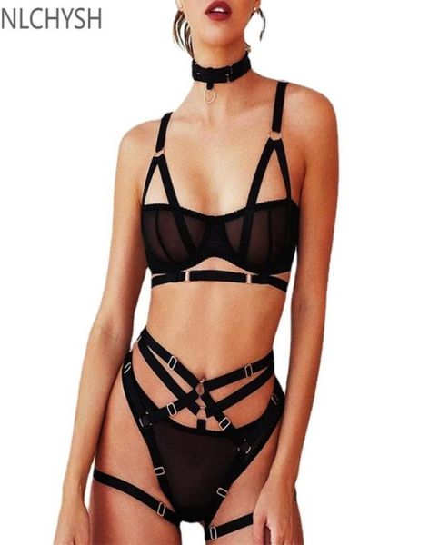 set exotic lingerie with garter belt mesh hollow bra and thong set for ladies8978128, Red;black
set exotic lingerie with garter belt mesh hollow bra and thong set for ladies8978128, Red;black