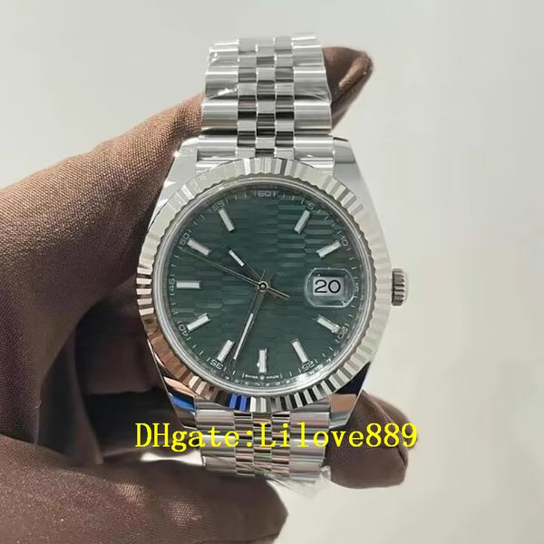 v3 automatic 3235 mechanical watch for men big magnifier 41mm stainless steel sapphire mens 126334 watches water ripple mint green blue male, Slivery;brown
v3 automatic 3235 mechanical watch for men big magnifier 41mm stainless steel sapphire mens 126334 watches water ripple mint green blue male, Slivery;brown