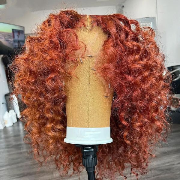 loose deep curly lace front ginger colored synthetic hair frontal wig 180%density glueless wig for women preplucked, Black
loose deep curly lace front ginger colored synthetic hair frontal wig 180%density glueless wig for women preplucked, Black
