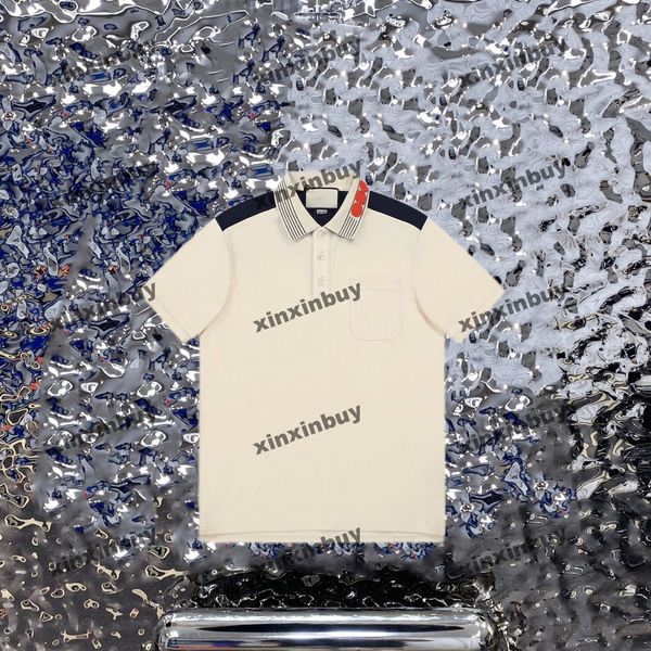 xinxinbuy men designer tee t shirt 23ss collar stripe letter jacquard short sleeve cotton women apricot white s-2xl, Black;brown
xinxinbuy men designer tee t shirt 23ss collar stripe letter jacquard short sleeve cotton women apricot white s-2xl, Black;brown