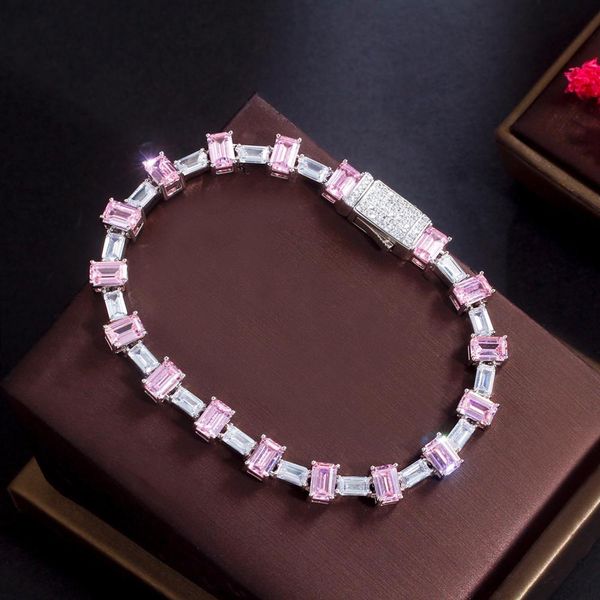 bangle threegraces elegant pink cubic zirconia geometric rectangle cz link chain bracelet for women brazilia trend party jewelry br208, Black
bangle threegraces elegant pink cubic zirconia geometric rectangle cz link chain bracelet for women brazilia trend party jewelry br208, Black