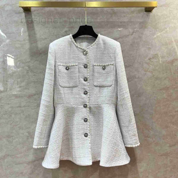 women's wool & blends designer 23ss new tweed dress chic slim umbrella skirt long coat women's fashion ybsv, Black
women's wool & blends designer 23ss new tweed dress chic slim umbrella skirt long coat women's fashion ybsv, Black