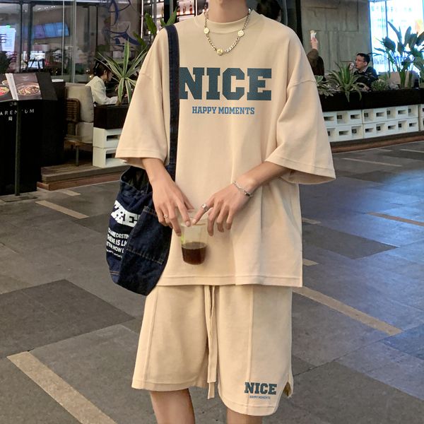 men's tracksuits summer short sleeve t-shirt suit youth casual sports two-piece waffle ger everything goes with five cent pants shorts0, Gray
men's tracksuits summer short sleeve t-shirt suit youth casual sports two-piece waffle ger everything goes with five cent pants shorts0, Gray