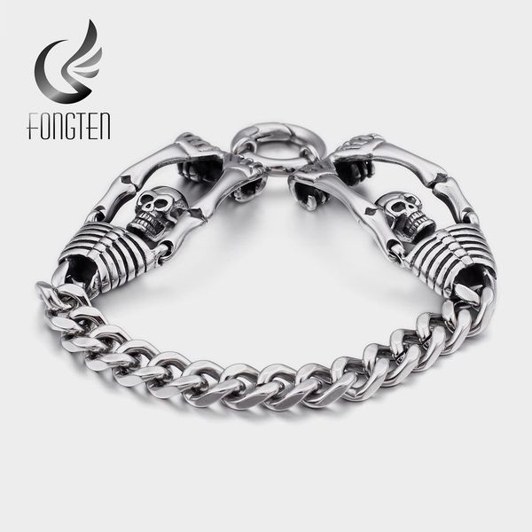 bangle fongten retro skull bracelet men skeleton stainless steel bracelets for mens halloween gift, Black
bangle fongten retro skull bracelet men skeleton stainless steel bracelets for mens halloween gift, Black