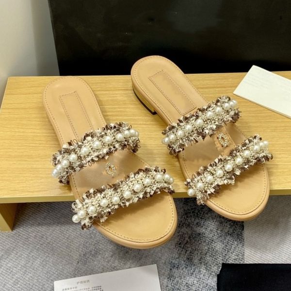 womens 2 straps flat slippers tweed pearl embellished flat mules brands sandal crystal buckle tassels slides wedding party dress shoes espad, Black
womens 2 straps flat slippers tweed pearl embellished flat mules brands sandal crystal buckle tassels slides wedding party dress shoes espad, Black