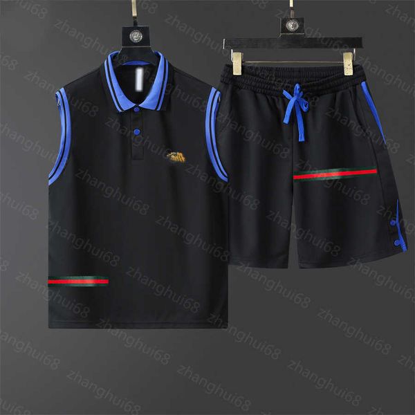 23ss mens designer tracksuit mens tracksuit color matching striped lapels tiger embroidery red and blue striped print vest elastic waist sho, Gray
23ss mens designer tracksuit mens tracksuit color matching striped lapels tiger embroidery red and blue striped print vest elastic waist sho, Gray
