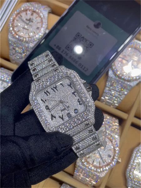 luxury mens watch movement watch for men iced out watch moissanite watch wristwatch mechanical automatic digner watch diamond watch montre 0, Silver
luxury mens watch movement watch for men iced out watch moissanite watch wristwatch mechanical automatic digner watch diamond watch montre 0, Silver