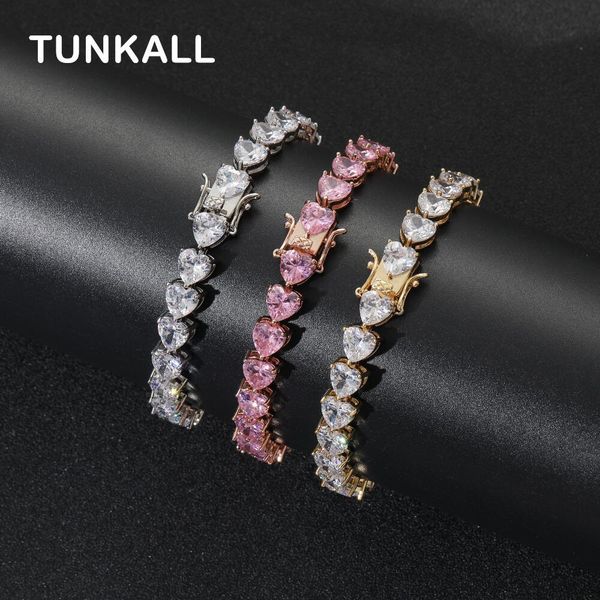 bangle 7mm heart tennis bracelet brass prong setting zircon jewelry bling iced out bb111, Black
bangle 7mm heart tennis bracelet brass prong setting zircon jewelry bling iced out bb111, Black