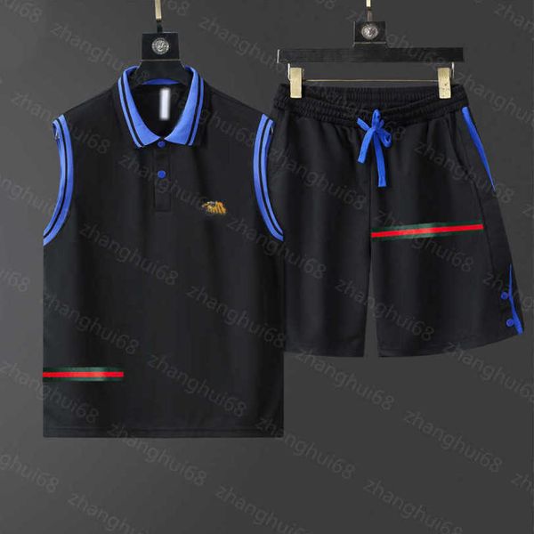 23ss mens designer tracksuit mens tracksuit color matching striped lapels tiger embroidery red and blue striped print vest elastic waist sho, Gray
23ss mens designer tracksuit mens tracksuit color matching striped lapels tiger embroidery red and blue striped print vest elastic waist sho, Gray