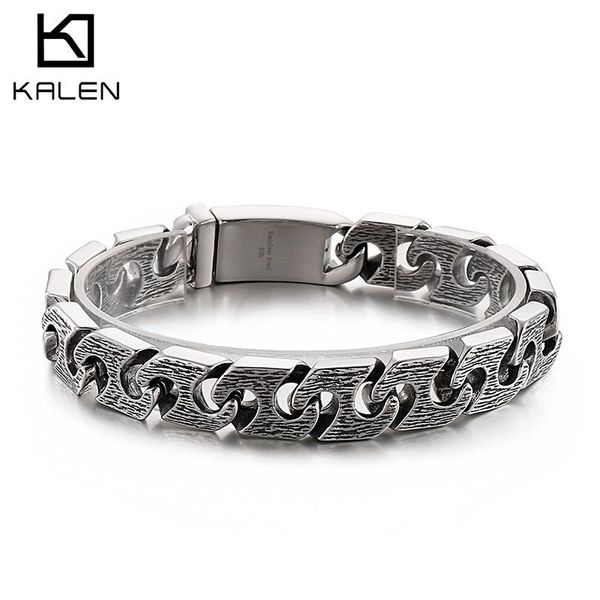 bangle kalen 13mm vintage chain men's 316l stainless steel bracelet punk style accessories party gift jewelry, Black
bangle kalen 13mm vintage chain men's 316l stainless steel bracelet punk style accessories party gift jewelry, Black