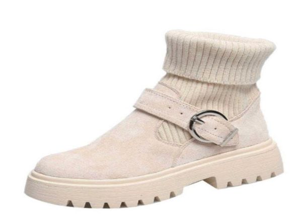shoes 2022 winter fashion knitting booties women belt buckle plus velvet platform boots british style martin botas 09269791772, Black
shoes 2022 winter fashion knitting booties women belt buckle plus velvet platform boots british style martin botas 09269791772, Black