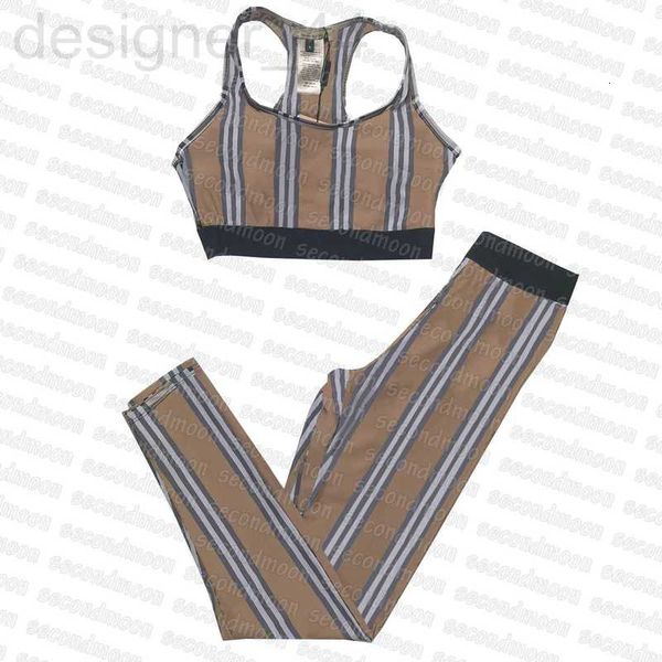women's tracksuits designer womens summer stripe yoga outfit gym breathable sport outfits cropped leggings u7i7, Gray
women's tracksuits designer womens summer stripe yoga outfit gym breathable sport outfits cropped leggings u7i7, Gray
