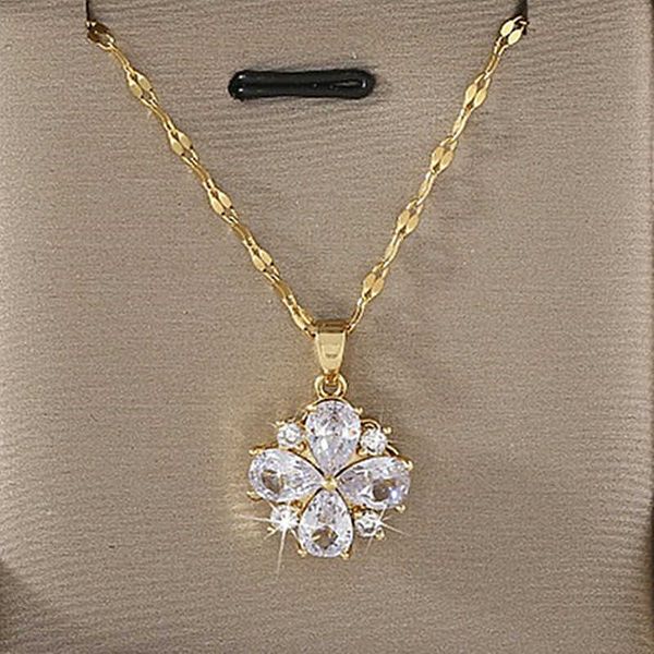 necklaces creative zirconia flower pendant chain rotating engagement necklace women's copper jewelry party gift g220524, Silver
necklaces creative zirconia flower pendant chain rotating engagement necklace women's copper jewelry party gift g220524, Silver