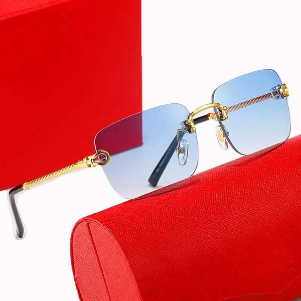 

Sunglasses Brand Fashion Outdoor Summer Mens Carti Eyewear Glasses Driving Gold Frame Uv400 Beach Show Square Sunglass with Box Sun