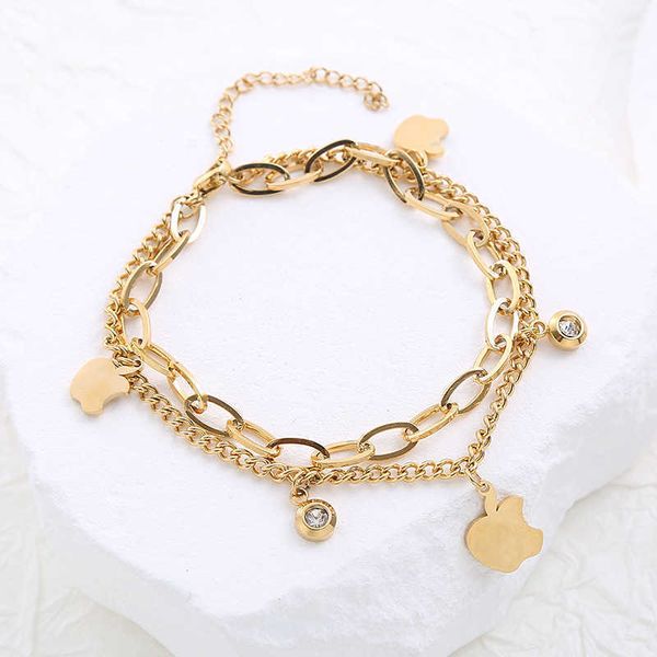 yz titanium steel fragrant letter c small round brand double layered diamond bracelet french and elegant decoration, Golden;silver
yz titanium steel fragrant letter c small round brand double layered diamond bracelet french and elegant decoration, Golden;silver