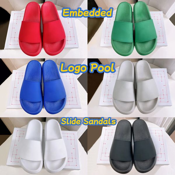 luxury embedded logo pool slide slippers women men green white mix black blue white red ladies beach sandals fashion mens platform summer fl
luxury embedded logo pool slide slippers women men green white mix black blue white red ladies beach sandals fashion mens platform summer fl