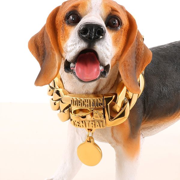 31mm heavy strong metal dog chain collars stainless steel pet training choke collar for large dogs pitbull bulldog 18k gold silver show coll, Blue;red
31mm heavy strong metal dog chain collars stainless steel pet training choke collar for large dogs pitbull bulldog 18k gold silver show coll, Blue;red