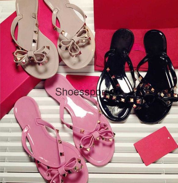 classic slippers rivet bow flat sandals and slippers summer beach slippers casual pvc jelly women's shoes, Black
classic slippers rivet bow flat sandals and slippers summer beach slippers casual pvc jelly women's shoes, Black