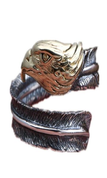 925 sterling silver adjustable band ring crooked feather and eagle head simple antique vintage handmade designer luxury jewelry ac6805156
925 sterling silver adjustable band ring crooked feather and eagle head simple antique vintage handmade designer luxury jewelry ac6805156