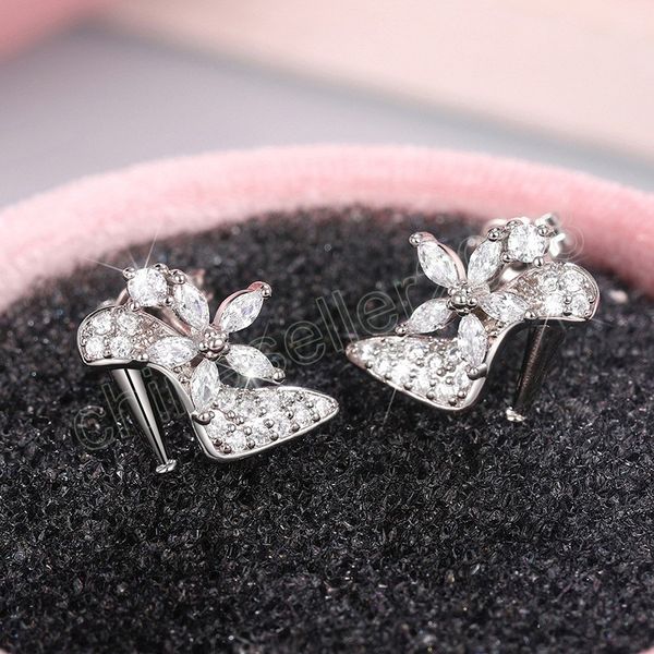 chic high heel-shaped stud earrings for women inlaid dazzling cz stone girls earrings party gift statement jewelry, Golden;silver
chic high heel-shaped stud earrings for women inlaid dazzling cz stone girls earrings party gift statement jewelry, Golden;silver